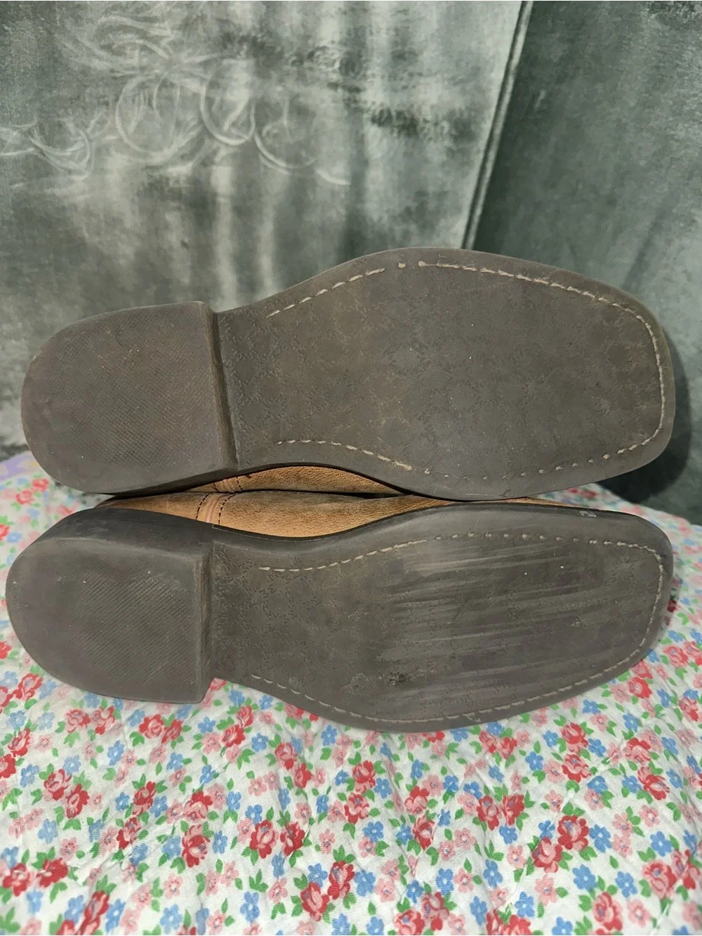 Shyanne Brown Leather Pull-Tab Cowgirl Boots